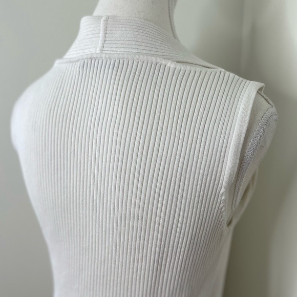 Planet Ribbed Button Front Cross Strap Sweater Tank Top M - Picture 9 of 14